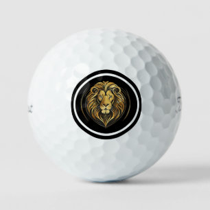 Majestic Lion Gold Emblem Golf Balls