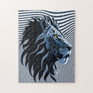 Majestic lion head jigsaw puzzle