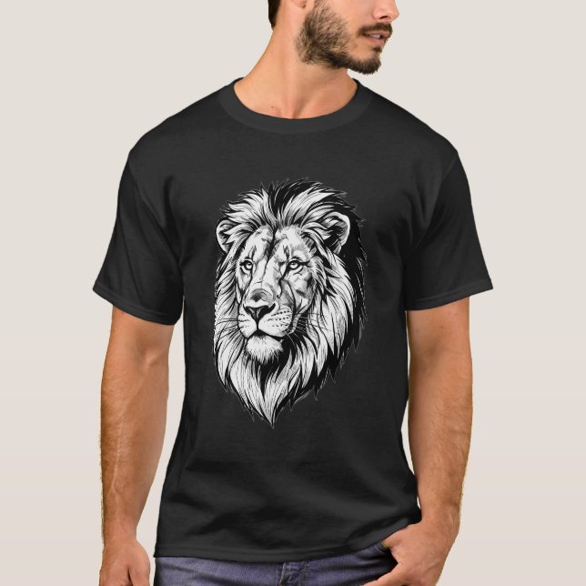 Majestic Lion Head T-Shirt (Front)