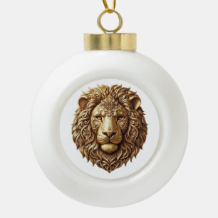 Majestic Lion Head Tribal Ornament Art Holiday Orn