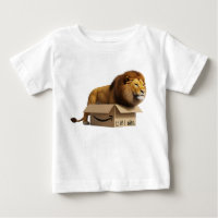 Majestic Lion in Small Cardboard Box Funny Meme Co
