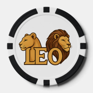 Majestic Lion & Lioness Fusion – Bold Wildlife Poker Chips