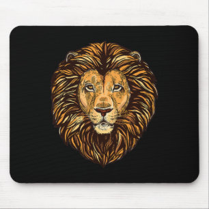 Majestic Lion Mane Detailed Art - Cute Animals Fro Mouse Mat