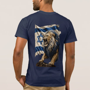 Majestic Lion of Judah with Israeli Flag T-Shirt