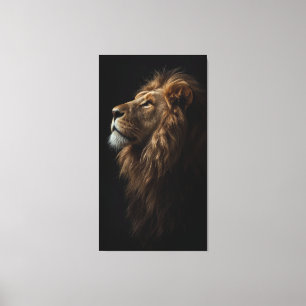 Majestic Lion Portrait Strength & Royal Confidence Canvas Print