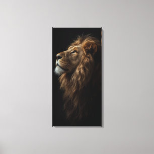 Majestic Lion Portrait Strength & Royal Confidence Canvas Print