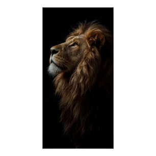 Majestic Lion Portrait Strength & Royal Confidence Poster