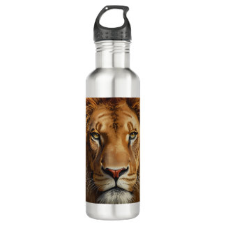 Majestic Lion Stainless Steel Water Bottle Powerfu