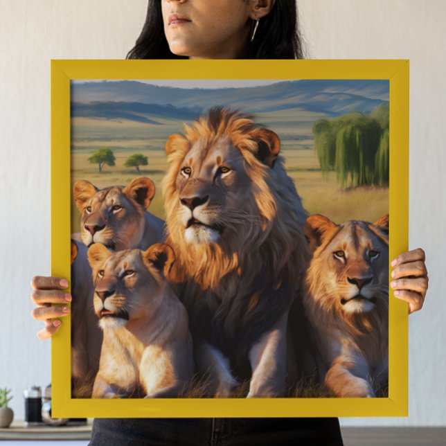 Majestic Lions Roaming Heritage Land Poster (Creator Uploaded)