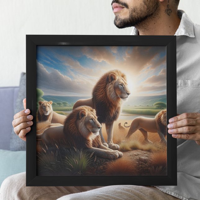 Majestic Lions Roaming the Savanna Poster (Creator Uploaded)
