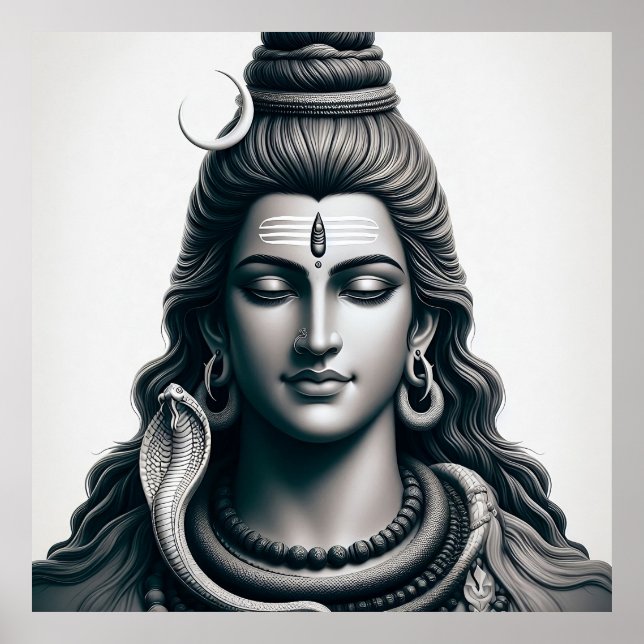 Majestic Lord Shiva – The Eternal Yogi Poster (Front)