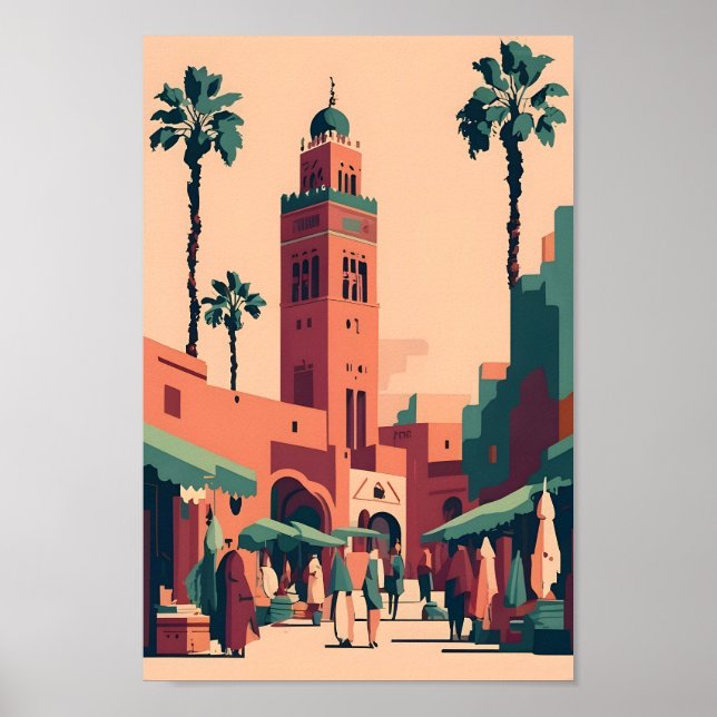 Majestic Marrakech City Elegance 4K Views  Poster (Front)