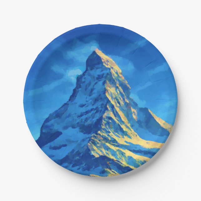 Majestic Matterhorn Paper Plate (Front)