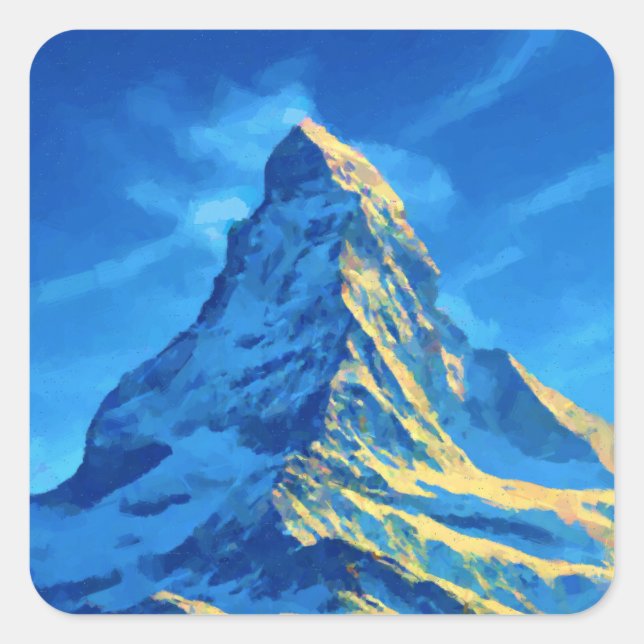 Majestic Matterhorn Square Sticker (Front)