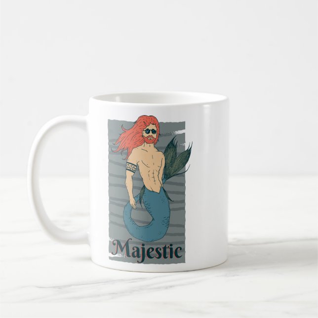 Majestic Merman Coffee Mug (Left)