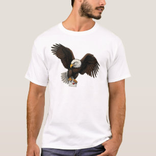 Majestic Messenger: Eagle Sticker T-Shirt