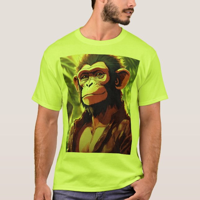 Majestic Monarch: Monkey KingPrinted T-ShirT (Front)