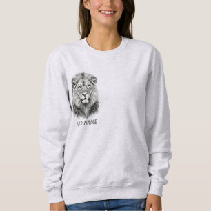 Majestic Monochrome Lion Sweatshirt