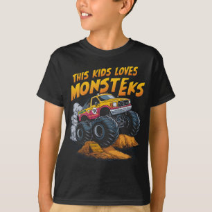 Majestic Monster Truck Conquering Dirt Mountain T-Shirt