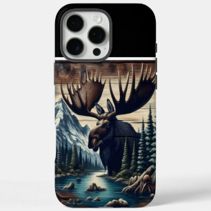 Majestic Moose By The Lake iPhone 16 Pro Max Case