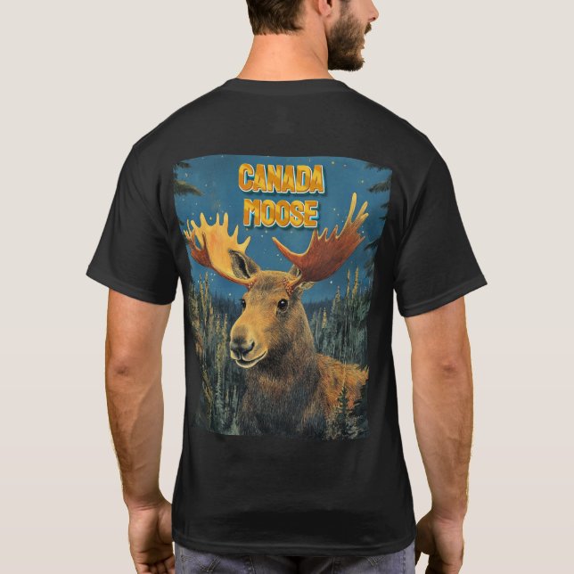 Majestic Moose Canada Souvenir T-Shirt (Back)