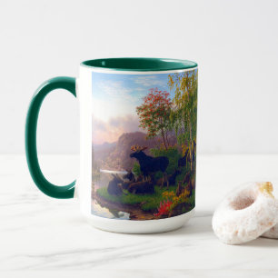Majestic Moose in a Swedish Autumn Landscape Camp  Mug