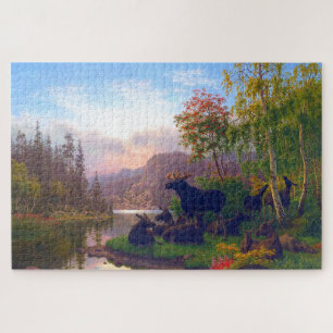 Majestic Moose in a Swedish Autumn Landscape Jigsaw Puzzle