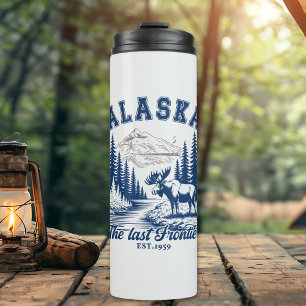 Majestic Moose in Alaska Landscape Thermal Tumbler