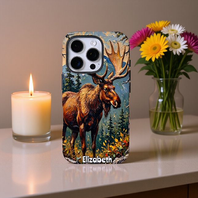 Majestic Moose in Autumn Woods Case-Mate iPhone Case (Creator Uploaded)