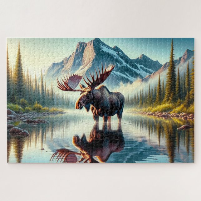 Majestic Moose Peaks, Mountain Peaks Jigsaw Puzzle (Horizontal)