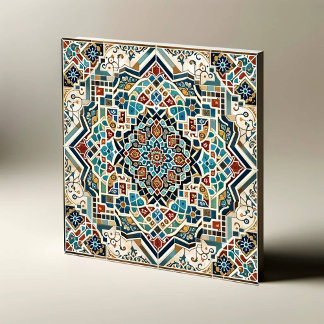 Majestic Mosaic: Intricate Geometric Tile Design