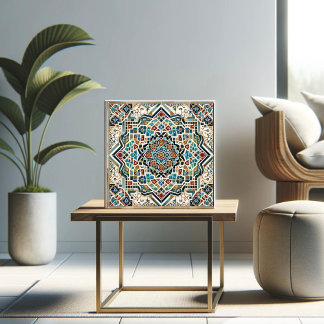 Majestic Mosaic: Intricate Geometric Tile Design