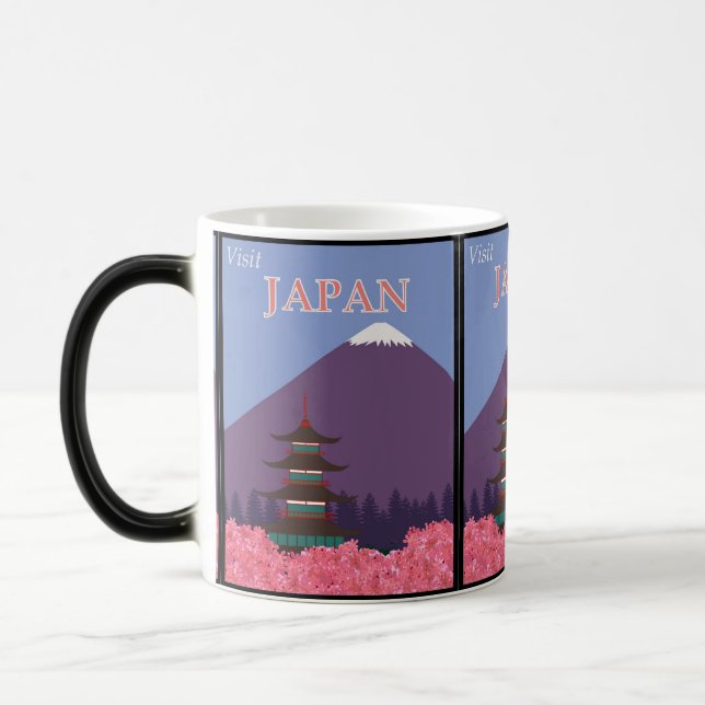 Majestic Mount Fuji: Japan Travel  Magic Mug (Left)