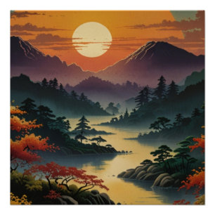 Majestic Mount Fuji Landscape Wall Art
