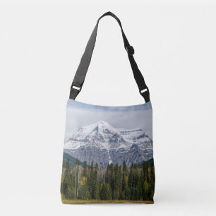Majestic Mount Robson Above Forest and Meadow Crossbody Bag