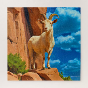 Majestic Mountain Goat Jigsaw Puzzle