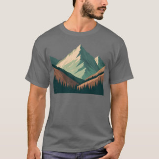 Majestic Mountain Landscape Illustration funny T-Shirt
