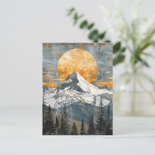 Majestic Mountain Landscape - Rustic Nature Postcard