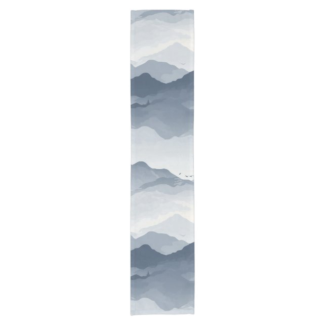 Majestic Mountain Landscape Short Table Runner (Front)