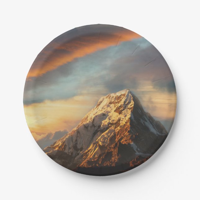 Majestic Mountain Paper Plate (Front)