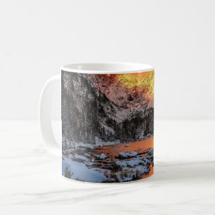 Majestic Mountain Sunset Winter Landscape Nature  Coffee Mug