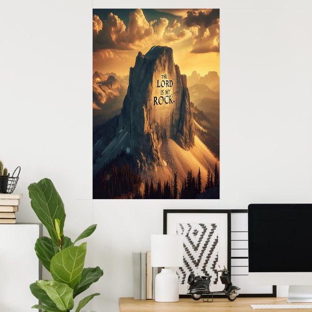 Majestic Mountain: The Lord Is My Rock Poster (Home Office)