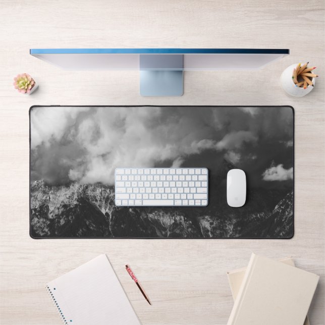 Majestic mountain underneath clouds desk mat (Office 1)