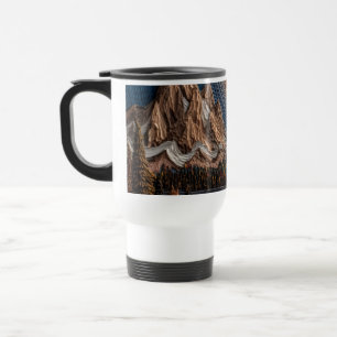 Majestic Mountain Valley Travel Mug – Rugged Peaks
