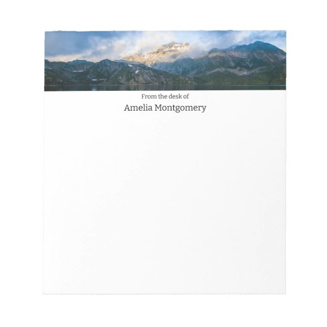 Majestic Mountains Scenic Nature Photo Notepad (Front)