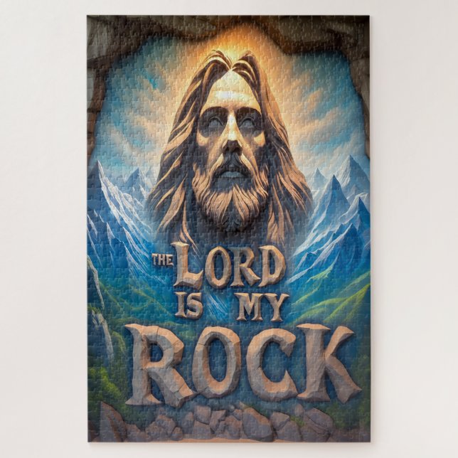 Majestic Mountains: The Lord Is My Rock Jigsaw Puzzle (Vertical)