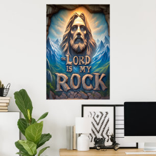 Majestic Mountains: The Lord Is My Rock Poster