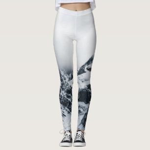 Majestic mountains under the clouds leggings