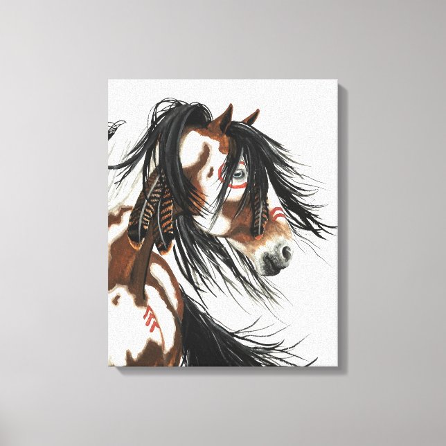 Majestic Mustangs by BiHrLe Stretched Canvas Print (Front)