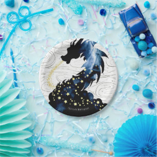Majestic Mythical Dragon Birthday Paper Plate